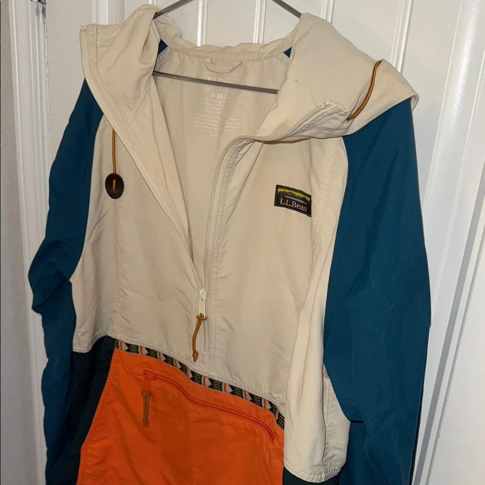 L.L. Bean Men's Mountain Classic Anorak Multi Color Size Medium - Picture 4 of 13